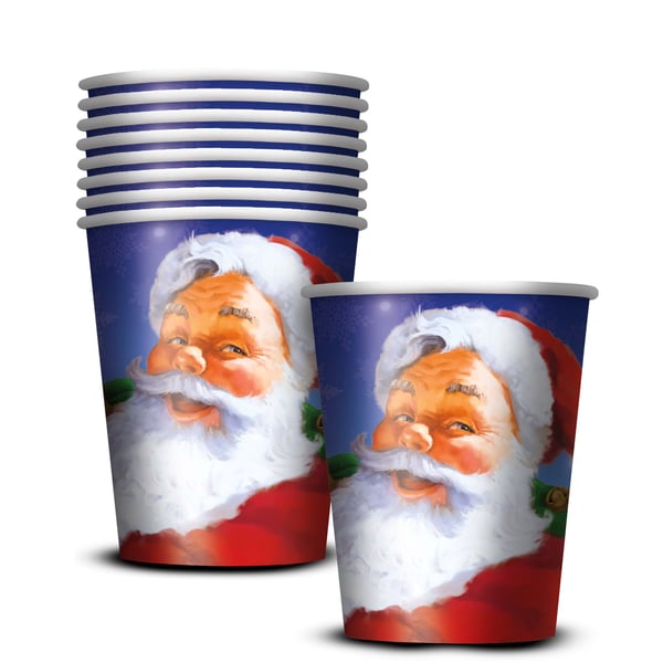 Unique Christmas Holiday Santa 8 9 Oz Cups Unique Christmas Holiday Santa 8 9 Oz Cups