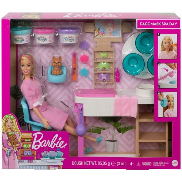 Barbie Face Mask Spa Day Playset GJR84