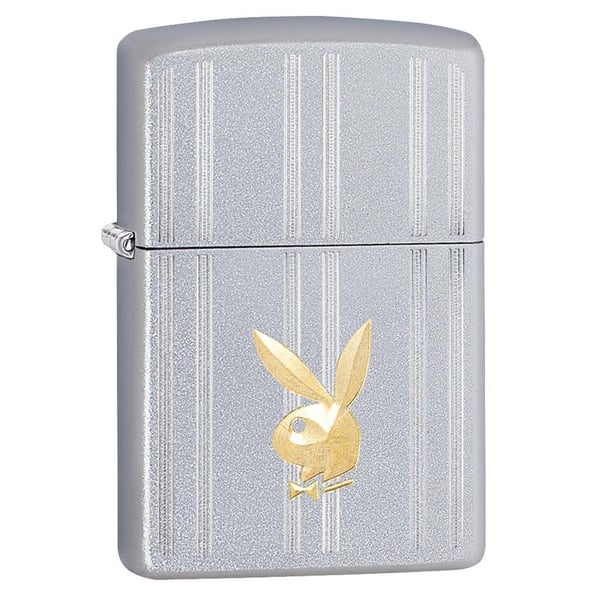 Zippo 29777 205 Playboy Satin Chrome Windproof Lighter