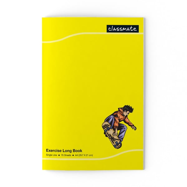 Classmate Exercise Long Book Centre Stapled 297 X 210, 56-gsm Single Line 140 Pages, Pack Of 6