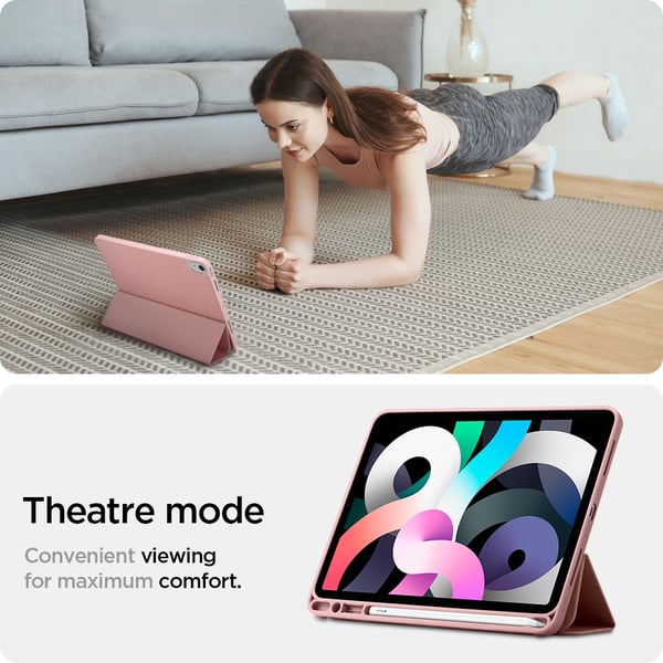 Spigen Urban Fit designed for iPad Air 5th Generation Case (2022)/iPad Air 4th Generation Case (2020) 10.9 inch with Pencil Holder - Rose Gold