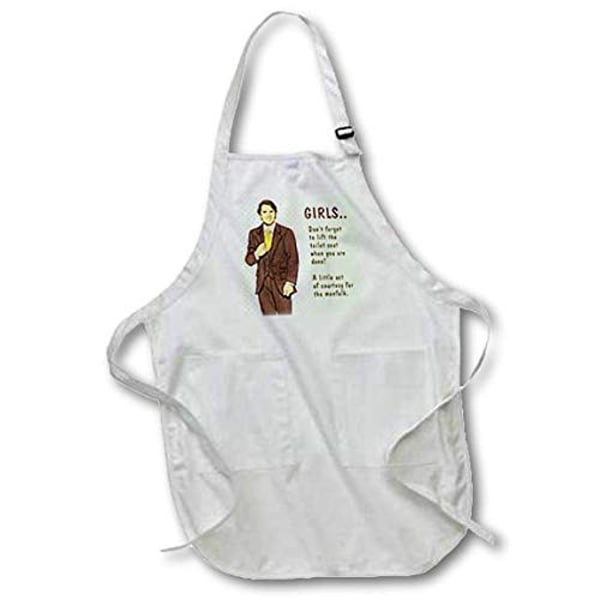 3Drose Remember To Lift Toilet Seat- Funny Male Chauvinist Dorm Room Design - Medium Length Apron, 22 By 24-Inch, With Pouch Pockets (Apr_223254_2) 3Drose Remember To Lift Toilet Seat- Funny Male Chauvinist Dorm Room Design - Medium Length Apron, 22 By 24-Inch, With Pouch Pockets (Apr_223254_2)