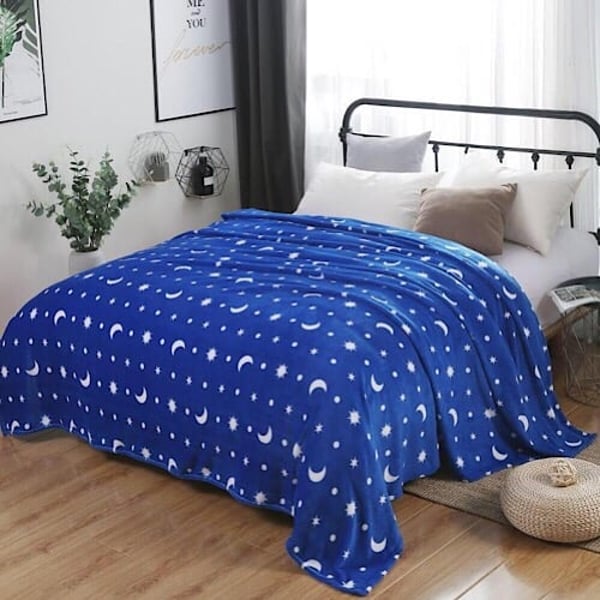 Moon and stars fleece blanket outlet