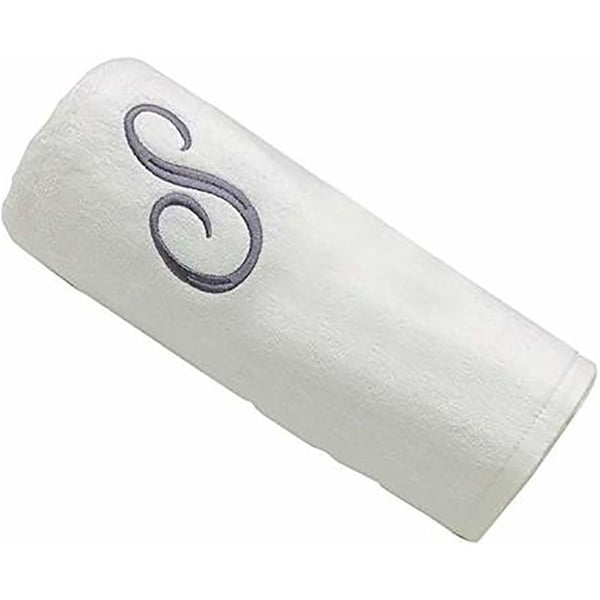 Personalized For You Cotton White S Embroidery Bath Towel 70*140 cm