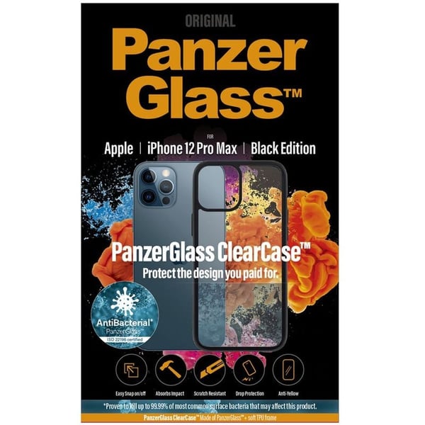 Panzerglass Clear Case with Black Frame iPhone 12 Pro Max