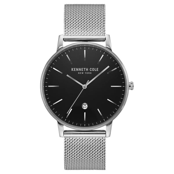 Kenneth Cole Classic Watch For Men with Silver Stainless Steel Bracelet