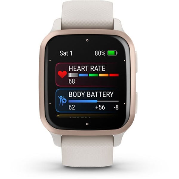 Garmin 010-02700-11 Venu Sq 2 Music Edition Smart Watch Peach Gold Aluminium/Ivory Garmin 010-02700-11 Venu Sq 2 Music Edition Smart Watch Peach Gold Aluminium/Ivory