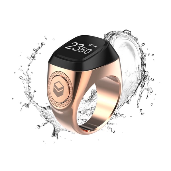 Buy Iqibla – Smart Tasbih Zikr Ring – Rose Gold – 20mm Online in UAE | Sharaf DG