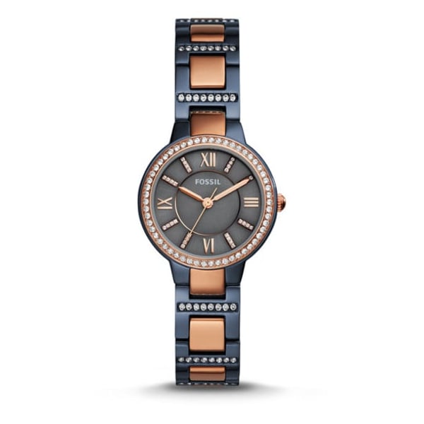 Fossil virginia two tone watch on sale