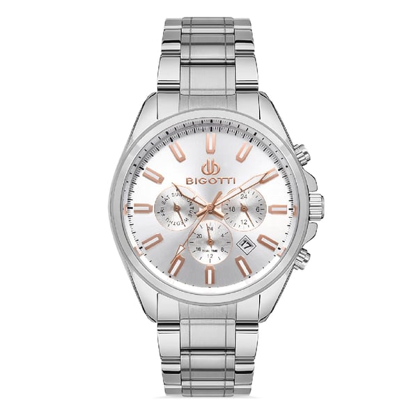 Bigotti Milano Mens Stainless Steel Strap Watch - Bg.1.10328-1 Bigotti Milano Mens Stainless Steel Strap Watch - Bg.1.10328-1