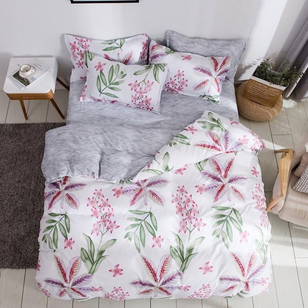 King Size Bedding Set of 6 Pcs Leaves Design King Size Bedding Set of 6 Pcs Leaves Design