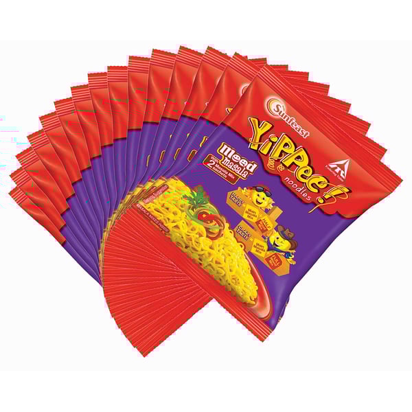 Sunfeast Yippee Mood Masala Noodles Single Pack, 65g (Pack of 15)