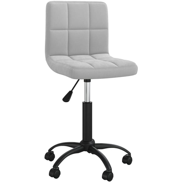 Vidaxl Swivel Office Chair Light Grey Velvet