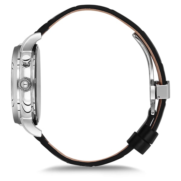 Omax Masterpiece Collection Black Leather Analog Watch For Men MG32P62I Omax Masterpiece Collection Black Leather Analog Watch For Men MG32P62I
