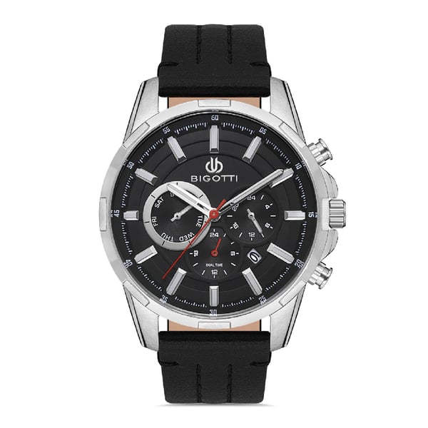Bigotti Milano Mens Leather Strap Watch - Bg.1.10299-1 Bigotti Milano Mens Leather Strap Watch - Bg.1.10299-1
