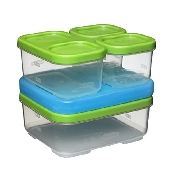 Rubbermaid Lunchblox Sandwich Kit, Green 1806231,Green, Blue