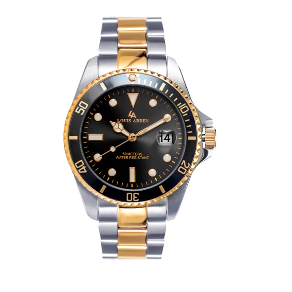 Louis Arden Men's Stainless Steel Analog Watch - LA2100M-TTG-BLK