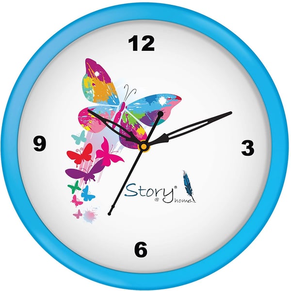 Story@Home Wall Clock, Light Blue, 25 x 25 x 4 cm, WC1411