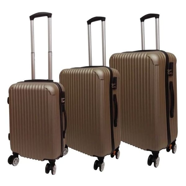 Highflyer Trinity Series Trolley Luggage Bag 3Pc Gold TH-019-3PCABS