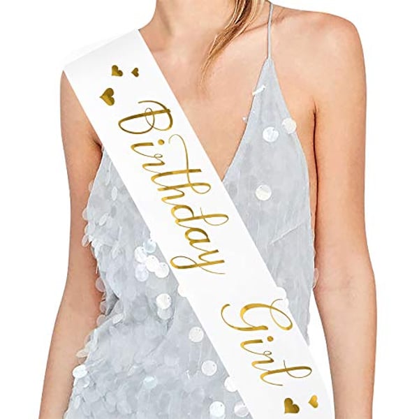 ADBetty Birthday Girl Sash - Birthday Sash Birthday Party Favors, Supplies And Decorations