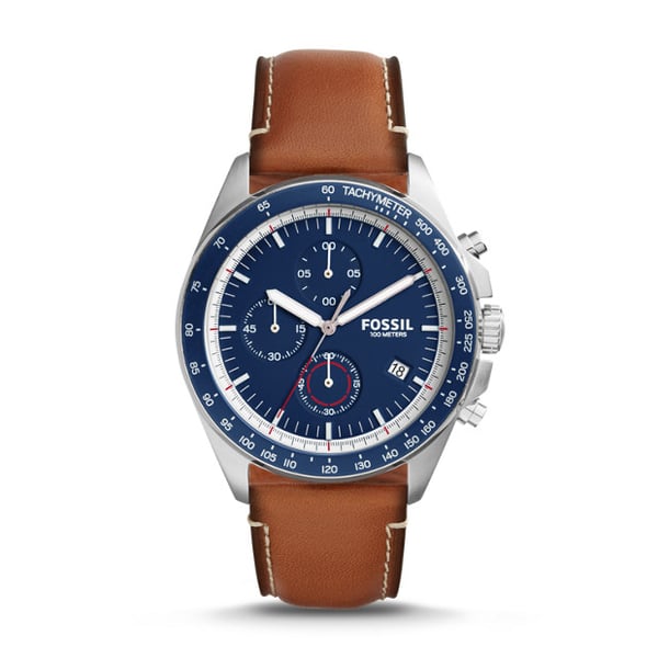 Fossil CH3039 Sport 54 Chronograph Light Brown Leather Watch