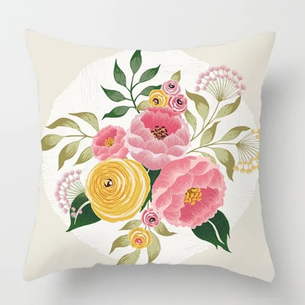 Pink and shop yellow pillow