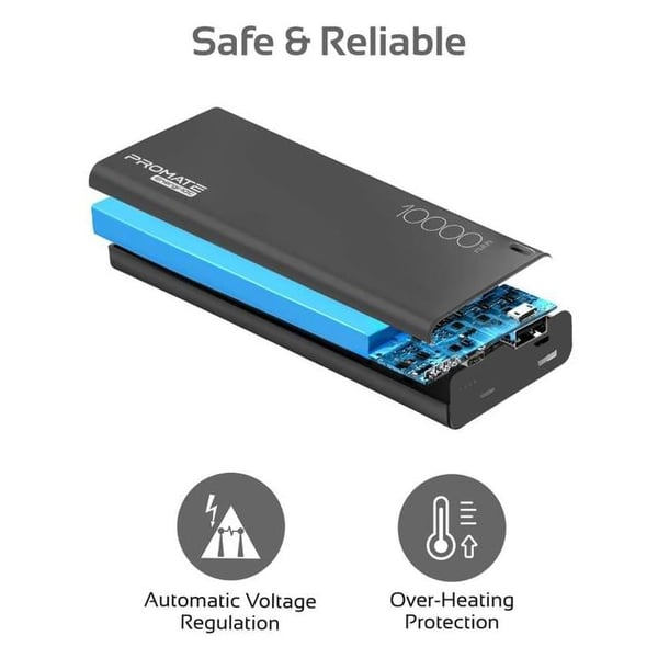Promate Power Bank 10000mAh Black Promate Power Bank 10000mAh Black