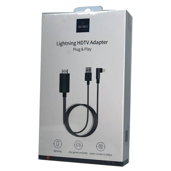 WIWU Lightning To HDMI Cable For iPhone Black WIWU Lightning To HDMI Cable For iPhone Black