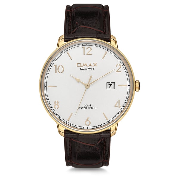 Omax Dome Series Brown Leather Analog Watch For Men DCD001G35I Omax Dome Series Brown Leather Analog Watch For Men DCD001G35I