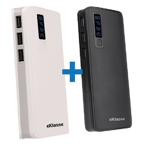 Eklasse EKPB10026BFD Power Bank 10000mAh Bundle Black+White Eklasse EKPB10026BFD Power Bank 10000mAh Bundle Black+White