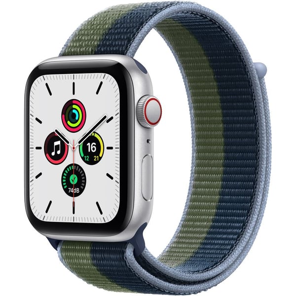 Apple Watch SE GPS+Cellular 40mm Silver Aluminium Case Abyss Blue/Moss Green Sport Loop Apple Watch SE GPS+Cellular 40mm Silver Aluminium Case Abyss Blue/Moss Green Sport Loop