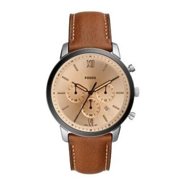 Fossil Neutra Chronograph Brown Leather Analog Men Watch FS5627