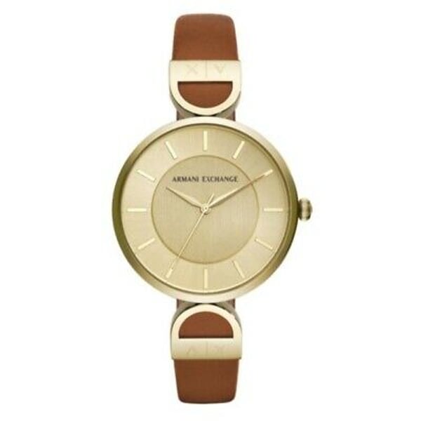 Armani Exchange Brooke Brown Leather Women Watch AX5324