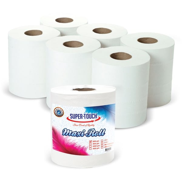 Super Touch Maxi Roll 2 Ply In Poly Bag 800g/Roll Super Touch Maxi Roll 2 Ply In Poly Bag 800g/Roll