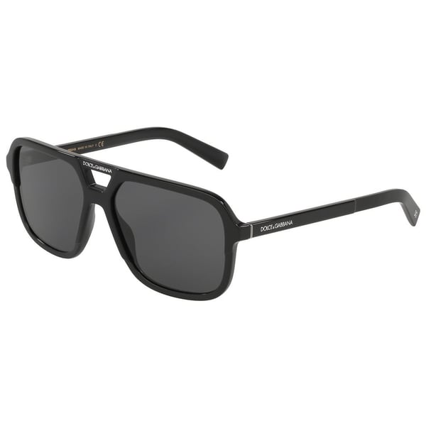 Dolce And Gabbana Black Plastic Men DG4354-501/87-58 Sunglasses