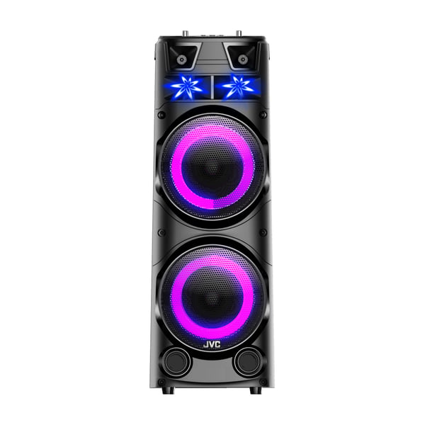 JVC Portable Bluetooth Party speaker with wireless mic and remote control XS-N7222PB Black