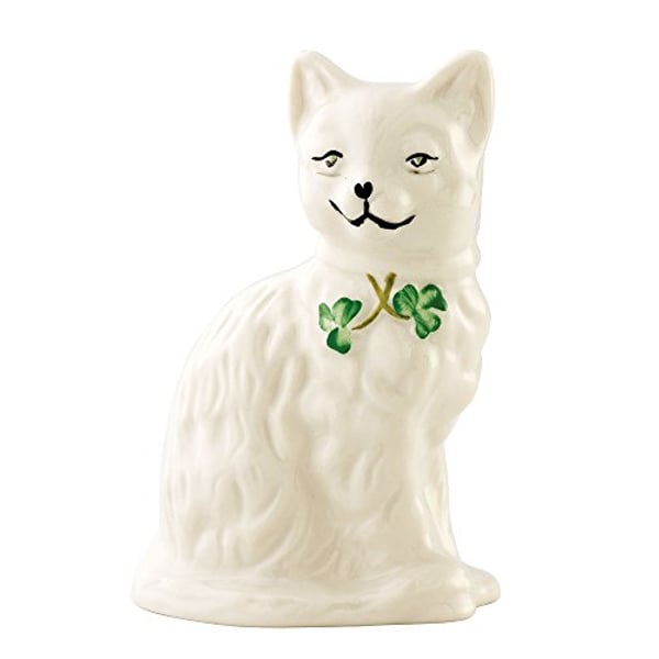 Belleek 2200 Quizzical Cat Figurine, 4.5-Inch, White Belleek 2200 Quizzical Cat Figurine, 4.5-Inch, White