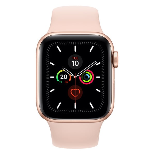 Apple Watch Series 5 GPS Cellular 44mm Gold Aluminium Case with Pink Sand Sport Band Pre order price in Bahrain Buy Apple Watch Series 5 GPS Cellular 44mm Gold Aluminium