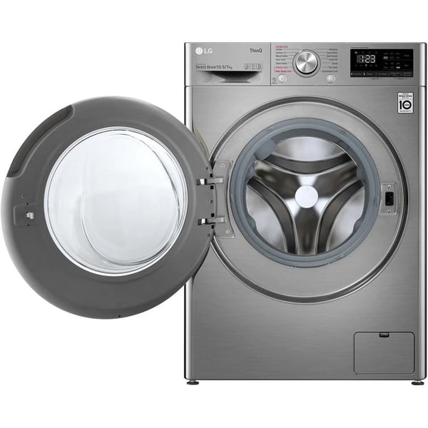 LG Front Load Washer Dryer 10Kg Washer & 7Kg Dryer AI DD Steam+ Bigger Capacity F4V5RGP2T LG Front Load Washer Dryer 10Kg Washer & 7Kg Dryer AI DD Steam+ Bigger Capacity F4V5RGP2T