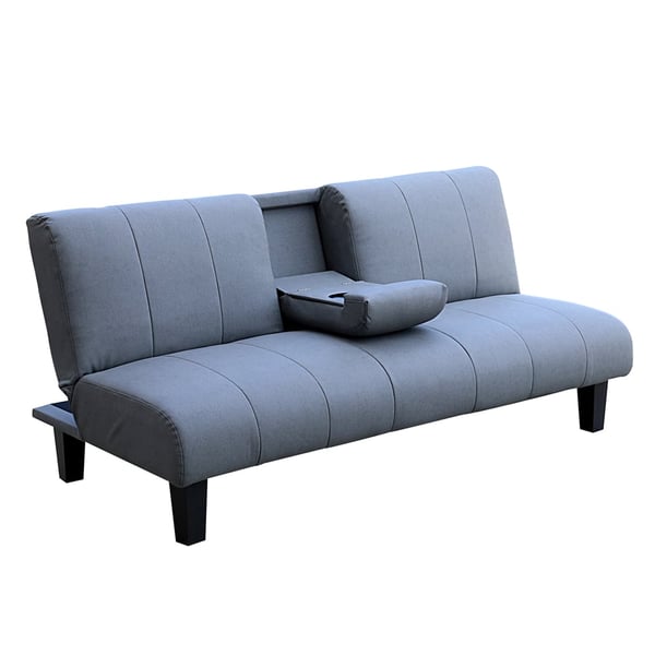 Laze 3 Seater SofaBed Grey With Cup Holder Laze 3 Seater SofaBed Grey With Cup Holder