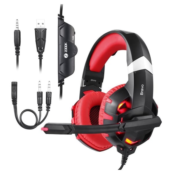Zoook Bravo 7.1 Professional Gaming Headset Black/Red Zoook Bravo 7.1 Professional Gaming Headset Black/Red