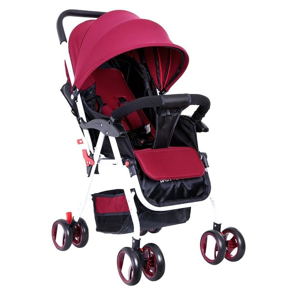 Baby Plus Stroller Cum Pram Wine Red 036 M price in Bahrain, Buy Baby Plus Stroller Cum Pram