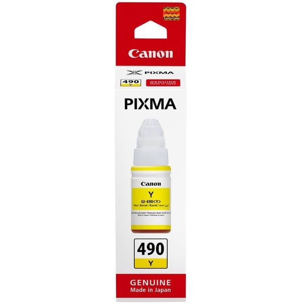 Canon Inkjet Cartridge Yellow GI490Y 0666C001AA Canon Inkjet Cartridge Yellow GI490Y 0666C001AA