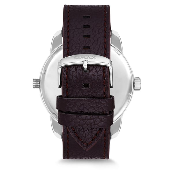 Omax Triple Time Series Black Leather Analog Watch For Men TT01P32I Omax Triple Time Series Black Leather Analog Watch For Men TT01P32I