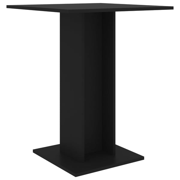 Vidaxl Bistro Table Black 60x60x75 Cm Chipboard