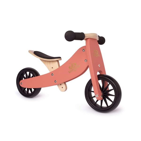 Kinderfeets 2-in-1 Tiny Tot Tricycle & Balance Bike - Coral