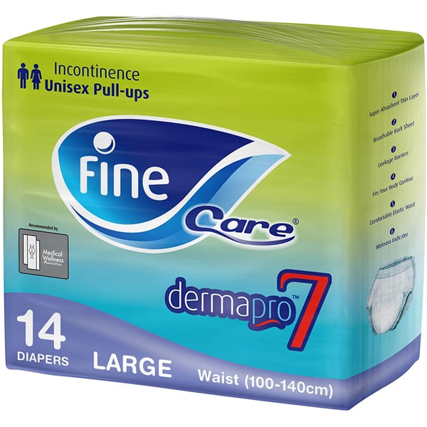 Fine Care Incontinence Unisex Pull-Ups, Waist (100 - 140cm), Large, Pack Of 14 Fine Care Incontinence Unisex Pull-Ups, Waist (100 - 140cm), Large, Pack Of 14