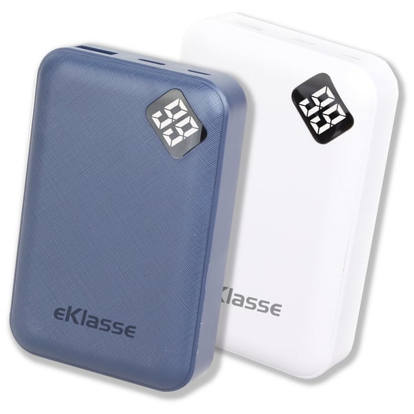 Eklasse 10000mAh QC 3.0 Power Bank Bundle Blue + White Eklasse 10000mAh QC 3.0 Power Bank Bundle Blue + White