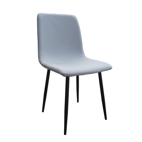 Mahmayi Hydc058 Fabric Dining Chair, Modern Mid Century Living Room Side Chairs With Metal Legs,grey