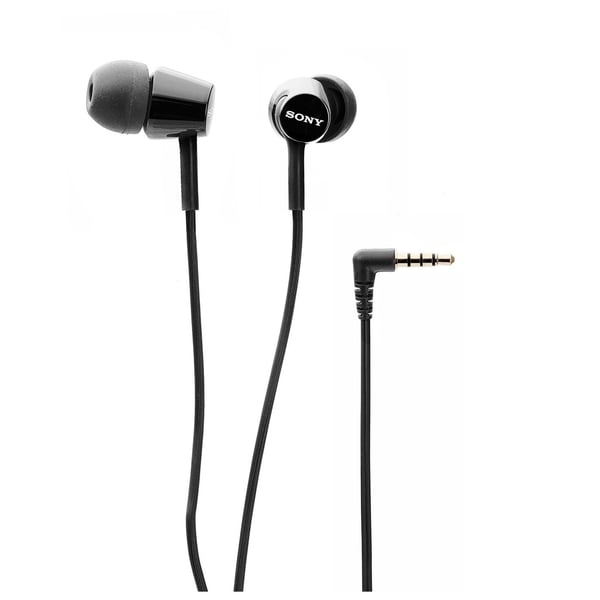 Sony In-Ear Headphones with Mic Black MDREX155APB